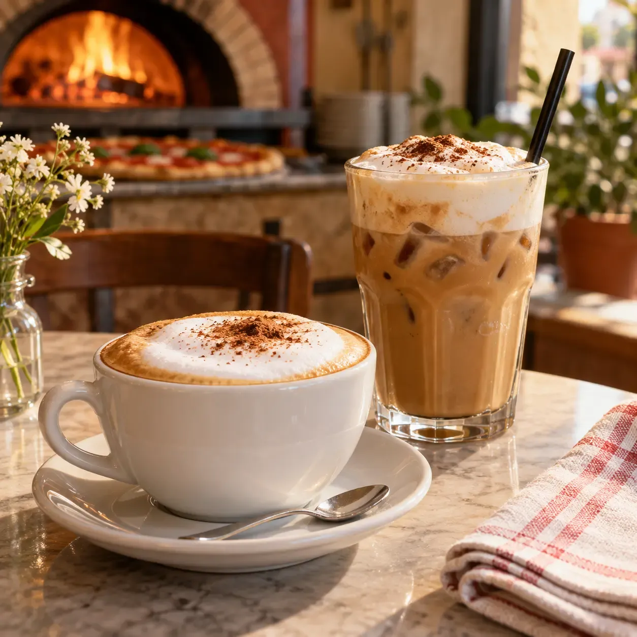 Cappuccino with creamy foam